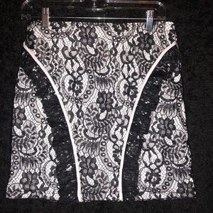 Black and White Lace Skirt!